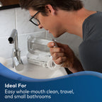Waterpik Sidekick Portable Water Flosser, Perfect for Travel & Home, ADA Accepted, White/Chrome WF-04