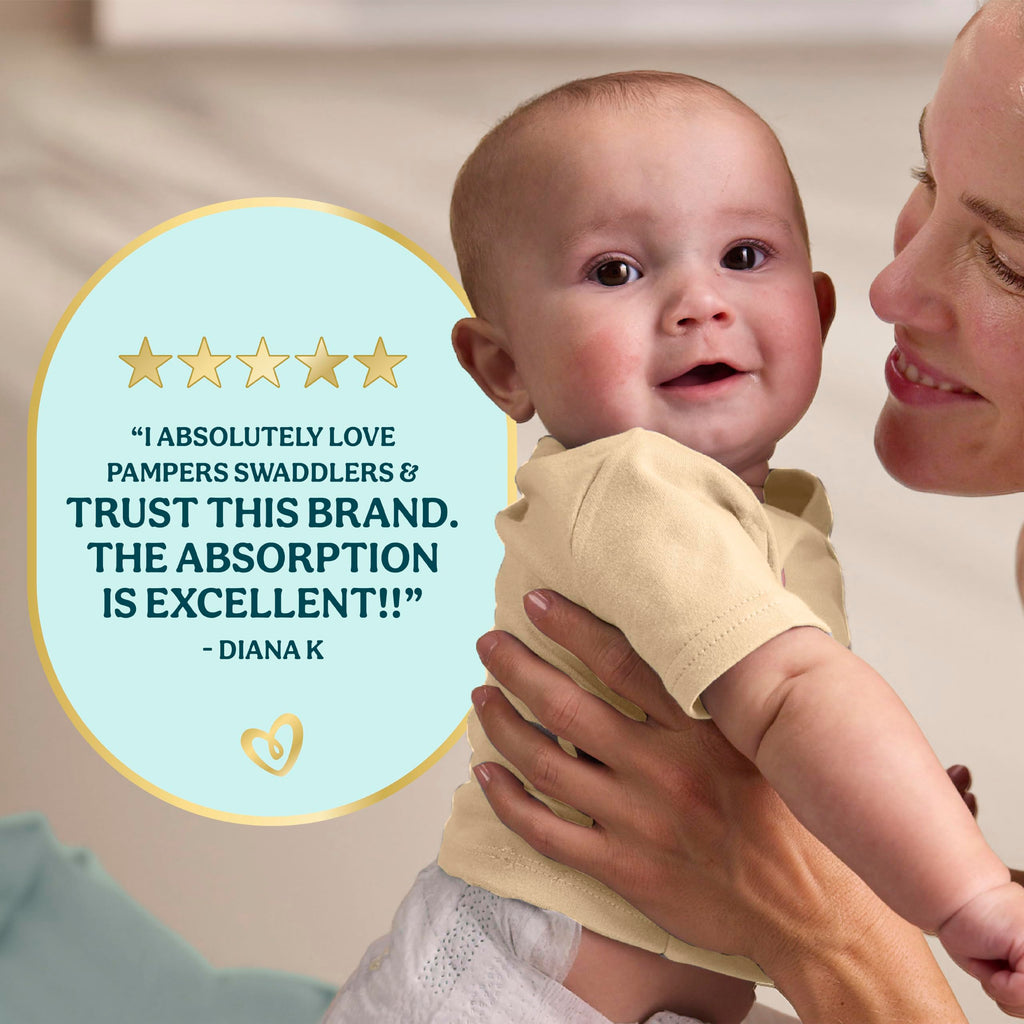 Swaddlers Diapers, Size 1 (8-14 lbs), 96 Count, Fragrance Free, Hypoallergenic, Absorbent, Pediatrician Recommended, Skin Safe