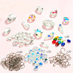 WASTROYAL 212pcs Crystal Suncatcher Kit, Glass Prisms for Chandelier Parts