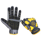 HANDLANDY Cut Resistant Men Impact Resistant Work Gloves, Padded Palm Grip Heavy Duty Working Glove (Medium, Blue)