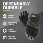 Mechanix Wear FastFit Work Gloves - Anti-Slip & Abrasion Resistant Heavy Duty Gloves - Touchscreen Compatible - Vibration Damping - Multipurpose Use - Large - Black