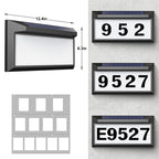 Solar Address Sign, Lighted Address Plaque Outdoor Waterproof, Illuminated Address Numbers, House Numbers for Outside