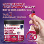 120 CT Magnesium Glycinate Gummies 1000 mg for Women and Men, Magnesium Malate & Taurate Supplements for Sleep, Body Support and Relaxation, Sugar Free, Vegan, Raspberry BlackBerry Blueberry Flavor