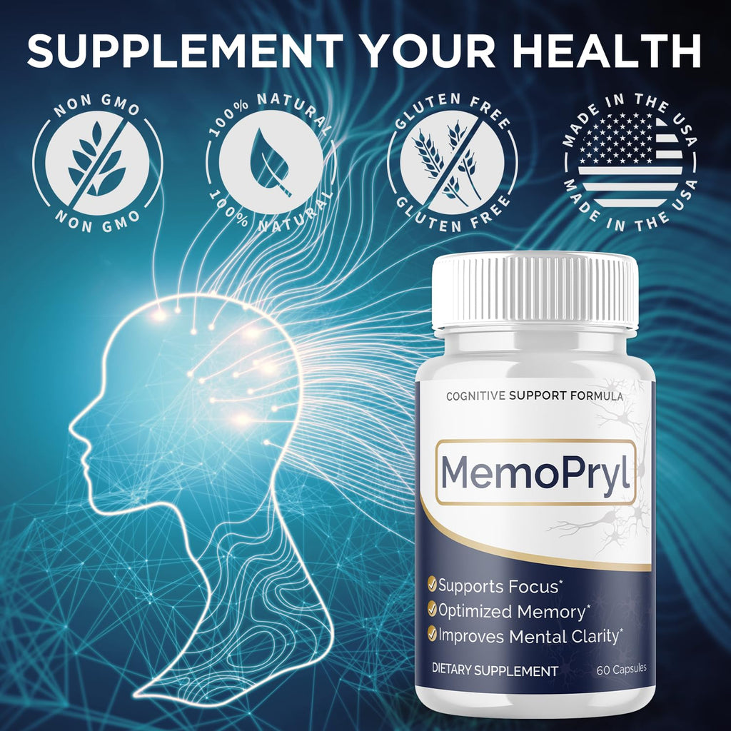 (3 Pack) Memopryl Capsules, Memopryl Brain Pills with Natural Ingredients, Advanced Formula Memo Pryl Maximum Strength Health & Wellness Multivitamin Supplement Pills for Women and Men (180 Capsules)