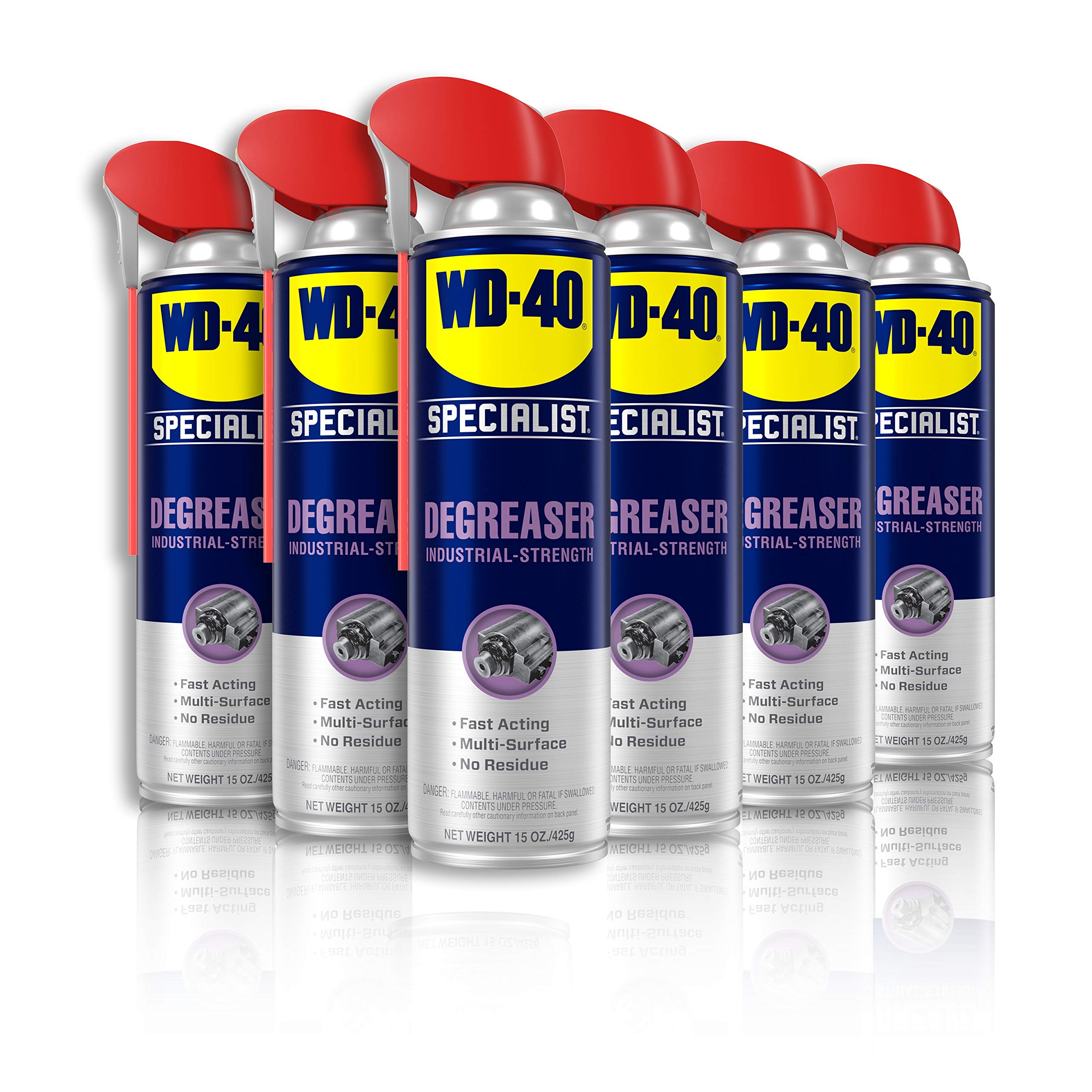 WD-40 Specialist Degreaser, Industrial-Strength, 15 OZ [6-Pack]