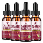 (4 Pack) Calcium Citrate with Vitamin D3 Liquid Drops for Women - Bones, Teeth, Immune Support, 1200mg Calcium Citrate Liquid Drops with Vitamin D3 K2, Vegan, Sugar-Free, 1 Fl Oz
