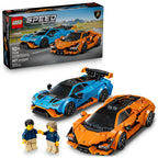 LEGO Speed Champions Lamborghini Revuelto & Huracán STO Car Toys - Building Toy for Pretend Play for Boys & Girls, Ages 10+ - Model Car Kit Display - Gift Idea for Kids - 77238