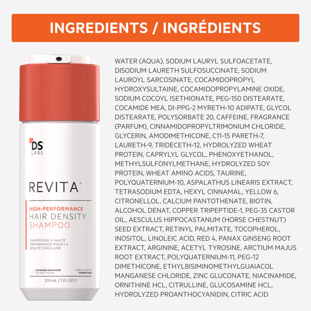 DS Labs For Men & Women Revita Shampoo & Conditioner Kit - Two-Step Scalp Care System for Fuller-Looking, Volumized Hair, Lightweight Hydration, Sulfate & Silicone Free, Color Safe, 205 mL
