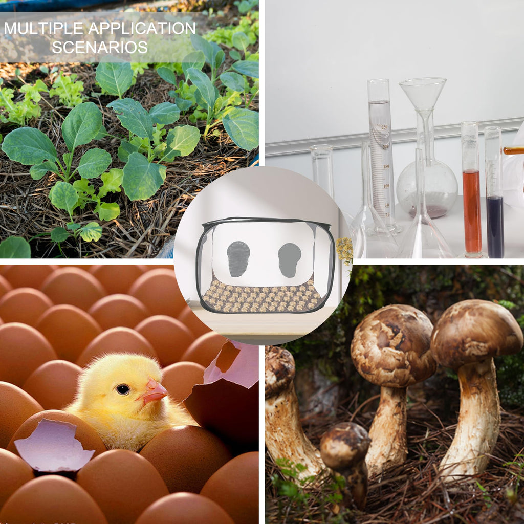 Toboom Portable Still Air Box Mycology with Pop Up Mushroom Growing Kit - Ideal for Mushroom Cultivation in Office and Mycology Enthusiasts (Black)