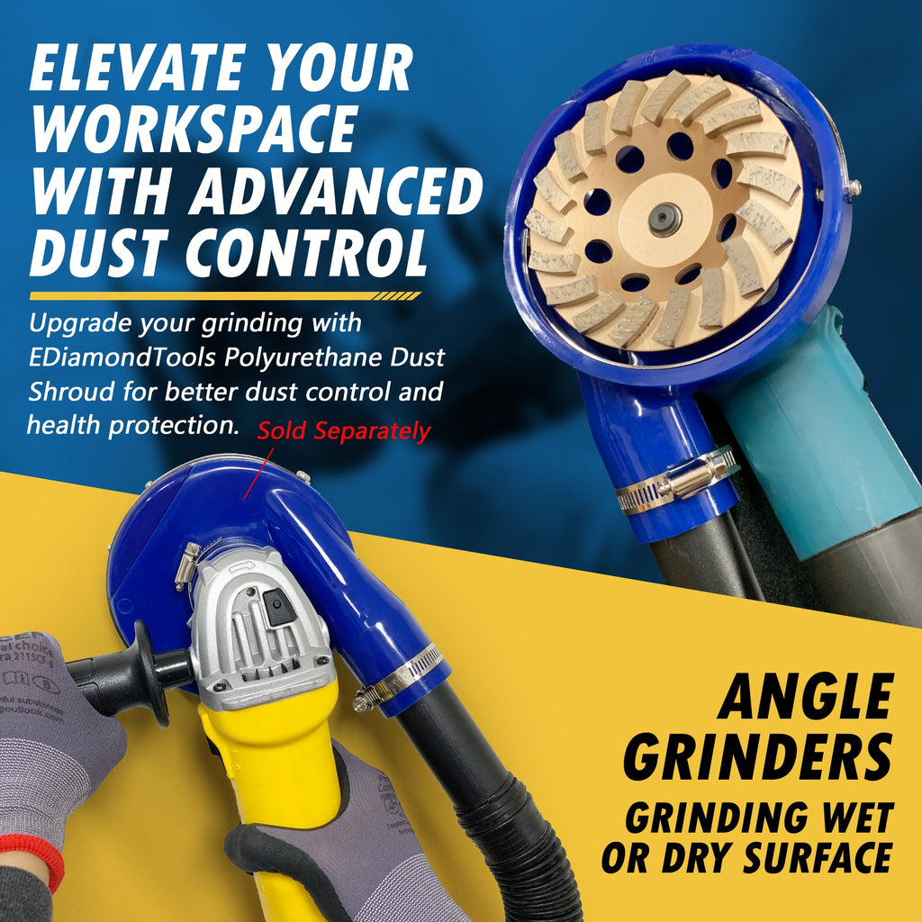 4" Diamond Grinding Wheels for Concrete or Masonry, 16 Turbo Segments, #30/40 Grit, Medium Bond, 5/8"-11 Arbor