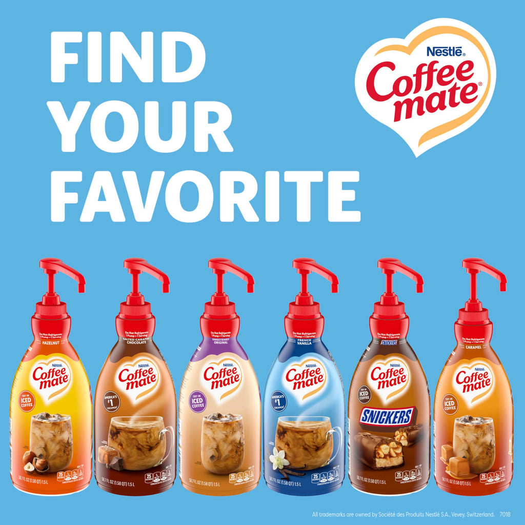 Nestle Coffee mate French Vanilla Non-Dairy Creamer Pump, 50.7 oz, 2-Pack