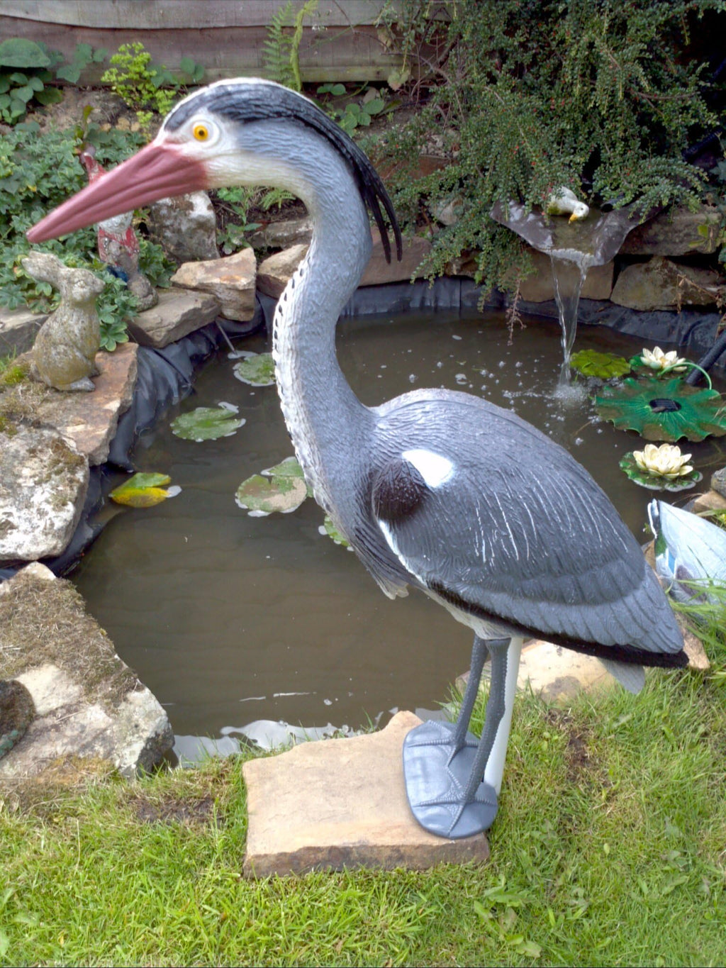 Pond H2o Blue Heron Decoy with Legs & Stake 30'' (76cm) Tall