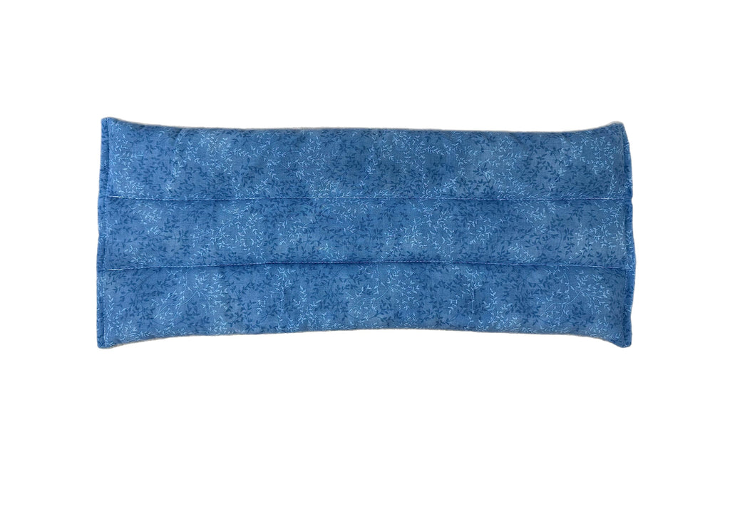 SacksyThyme Microwave Heating Pad for Back, Neck, Menstrual Cramps, Shoulders, Leg Pain Relief - Hot Moist Microwavable Therapy Pack - Blue Unscented Flaxseed Heat Pad Made in USA (Size: 18” x 7”)