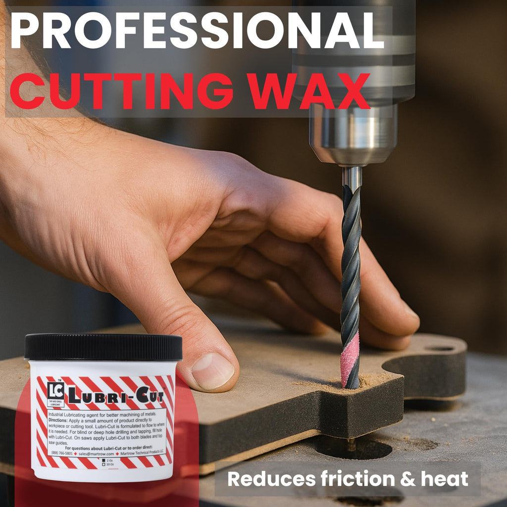 Lubri-Cut Cutting Paste for Drilling Metal - 10 Oz Tub - Made in USA | Beeswax Cutting Oil for Drilling Metal | High Performance Tapping & Cutting Wax | Saw Blade Lubricant & Drill Cutting Fluid