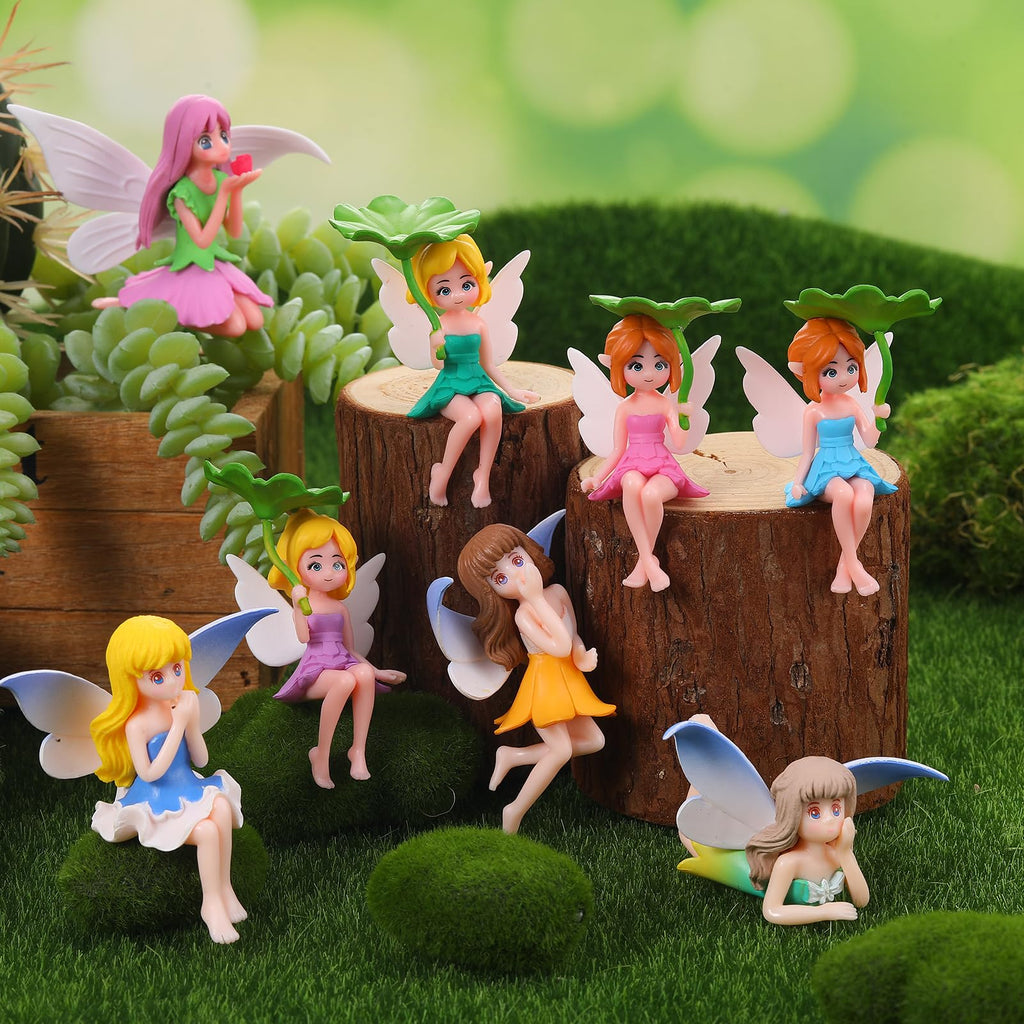 GGSTDDUP 20 Pcs Fairy Figurines Miniature Fairies Full Collection Garden Set