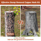 24pcs Pure Copper Nails for Killing Trees – One Strike Perfection Kit – 3.5 Inch Long Spikes with Wood Auger Bit – Effective Removal for Stumps, Roots & Landscaping – Eco-Friendly & Easy to Use