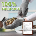 Schwer SlicePro ANSI A9 Cut Resistant Gloves, Food Grade Cutting Gloves for Kitchen Food Prep, Mandoline Gloves for Meat Cutting, Oyster Shucking, Fish Fillet Processing, PR1501-G, 2 Pairs, XL