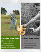 CGENWDCH 27" Scythe for Grass Cutting with 27" Steel Blade & 62" Handle