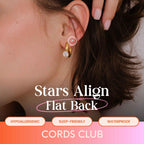 Cords Club Stars Align Flat Back Stud- Hypoallergenic Titanium Earring