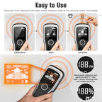 Stud Finder Wall Scanner, Advanced 5-in-1 Detector for Wood, Metal, Joists, Pipes, and AC Wires, New version Intelligent Chip, High-Definition LCD Display Screen & Audible Alarm (Silver)