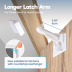 Benny Bradley's Invisible Adhesive Cabinet Locks, White, 10 Pack