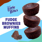 (Value Pack) Little Bites Fudge Brownies, 20 individual packs, (4 ct each), Real Chocolate Mini Muffins, 39 oz Multipack