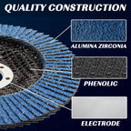 14 Pack Zirconia Flap Discs 4 1/2 for Angle Grinder 120 Grit