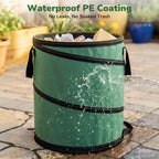 GreatBuddy Collapsible Trash Can 45 Gallon 2 Pack, Pop Up Yard Waste Bags, 600D Oxford Lawn and Leaf Bags with Drainage Holes, Self-Standing Camping Trash Can, Foldable Garden Bag for Leaf Cleanup