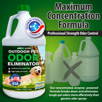 Nature's Freedom Hose-End Outdoor Pet Odor Eliminator – Gallon Enzyme Cleaner with Spray Gun for Yard, Turf, Patios, Kennels, Concrete