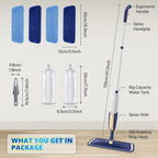 Spray Wet Mops for Floor Cleaning: Hardwood Floor Mop 2 Bottles Refillable