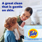 Tide Clean and Gentle Powder Laundry Detergent, Unscented, 68 Loads, 77 oz