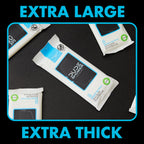 DUDE Wipes Fragrance Free On-The-Go Shower Wipes - Extra-Large and Thick Cleansing Body Wipes for Travel - 3 Packs of 8 (24 Count) - Infused with Vitamin E and Aloe