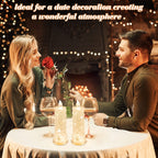 SupBri 6PCS Rose Halo LED Flameless Candles, Battery Operated Crystal Light