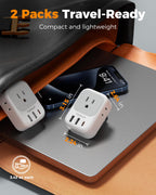TESSAN European Travel Plug Adapter 2 Pack, Type C Plug