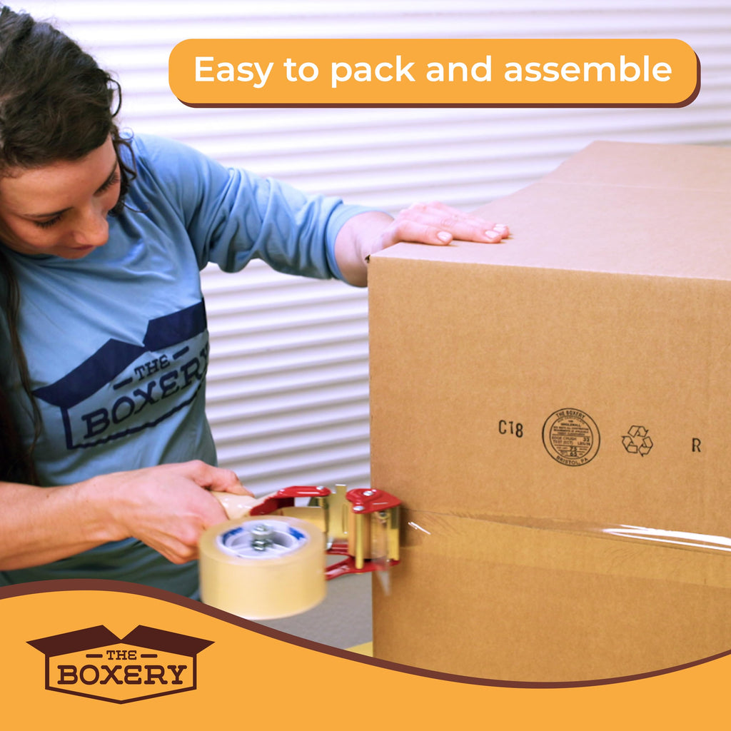 The Boxery 18"x4"x4" Brown/Kraft Corrugated Cardboard Shipping Boxes 100-Pack | Mailing, Packing, Moving & Storage for Business/Home – Durable - Eco-Friendly, Recyclable - Made in the USA