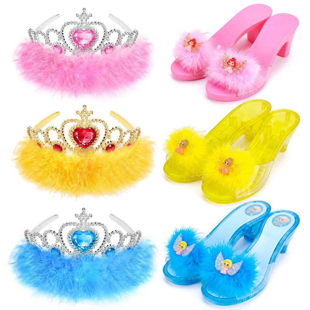 Princess Dress Up Shoes for Girls, Princess Toy Gift Set, Ages 3-6