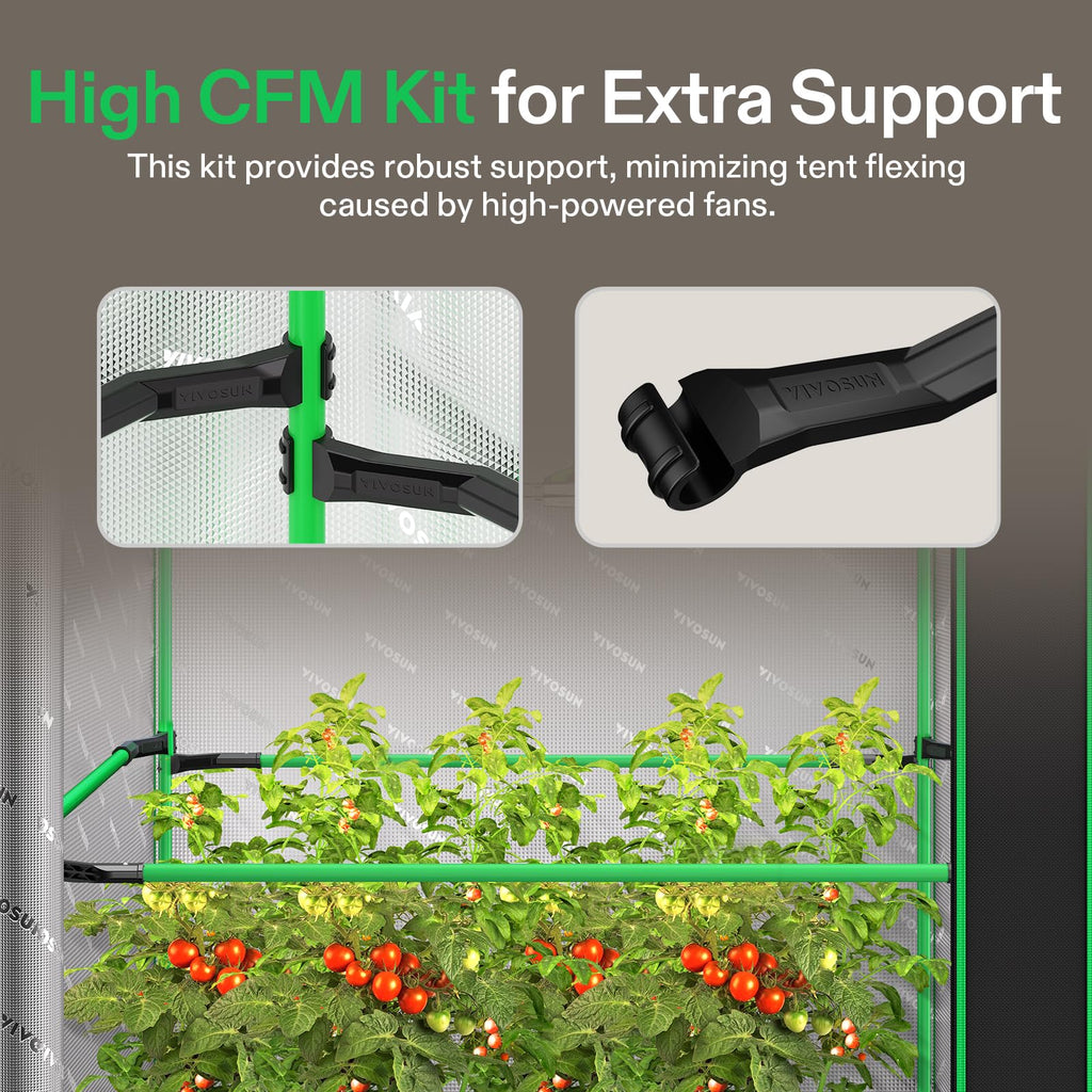 VIVOSUN PRO Grow Tent 2x4 Indoor Grow Tents 24"x48"x 72" with High CFM Kit