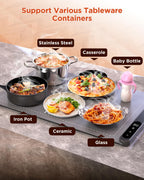 FEPPO Food Warming Mat, Upgrade High-tech Heating System, Fast Full Surface Electric Warming Tray with 6 Level Adjustable Temperature and 6 Hours Timer, Roll Up Food Warmers for Parties Buffet