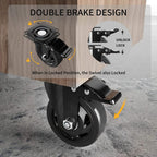 YUPEZOP 4 Inch Caster Wheels, Heavy Duty Casters Set of 4 with Brake