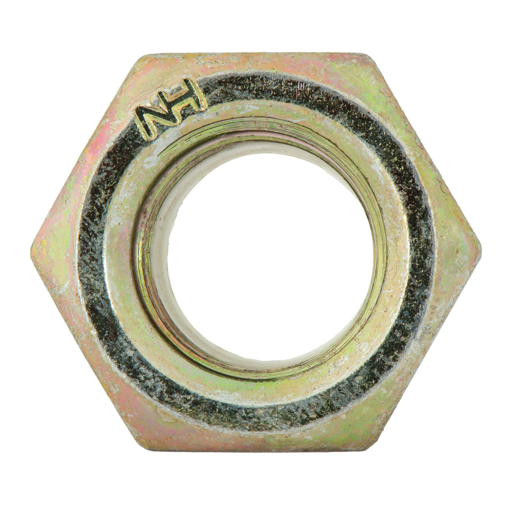 3/8"-24 (25 Pack) Grade 8 Nylon Insert Lock Nuts, Fine Thread, Yellow Zinc by Makers Bolt