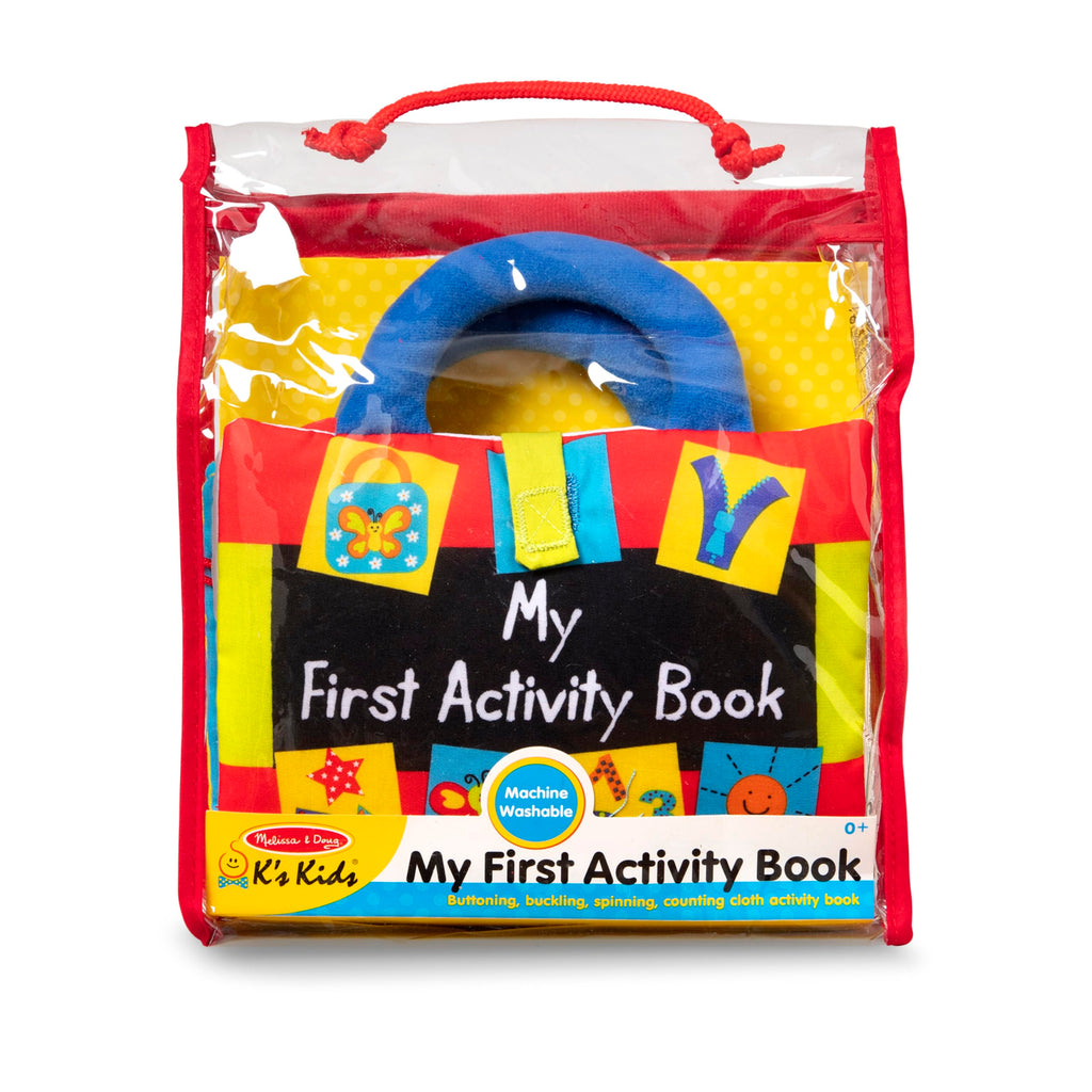 Melissa & Doug K’s Kids My First Activity Book 8-Page Soft Book for Babies and Toddlers Early Learning Developmental Plush Soft Activity for Babies and Toddlers