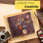 AIPASA Our Adventure Book Scrapbook Photo Album, Personalized Gifts 8.9*7.7