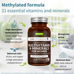 Igennus Methylated Multivitamin for Men & Women 2-Pack, All-Day Nutrient Delivery, Pure & Clean, Methylfolate & Methylcobalamin, High Strength MTHFR Supplement, Non-GMO & Halal, 30 Day Supply