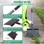 Suchtale Flat Shovel, 11-Inch Floor Scraper, Long Handle Weed Scraper