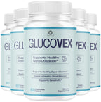 (5 Pack) Glucovex Supplement Capsules - Official Glucovex Support Premium Pills Advanced Formula With All Natural Ingredients, Maximum Strength for Wellness & Overall Health, 300 Capsules for 5 Months