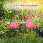 Pink Flamingos Yard Decorations Decor Ornaments for Outdoor Lawn Garden 2pk