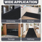 Storystore 3' x 5' Front Door, Mat Heavy-Duty Commercial Mat for Indoor/Outdoor Entryways, Non Slip Rubber Backing Low Profile for Entrance Home Office, Patio & Garage(Gray)