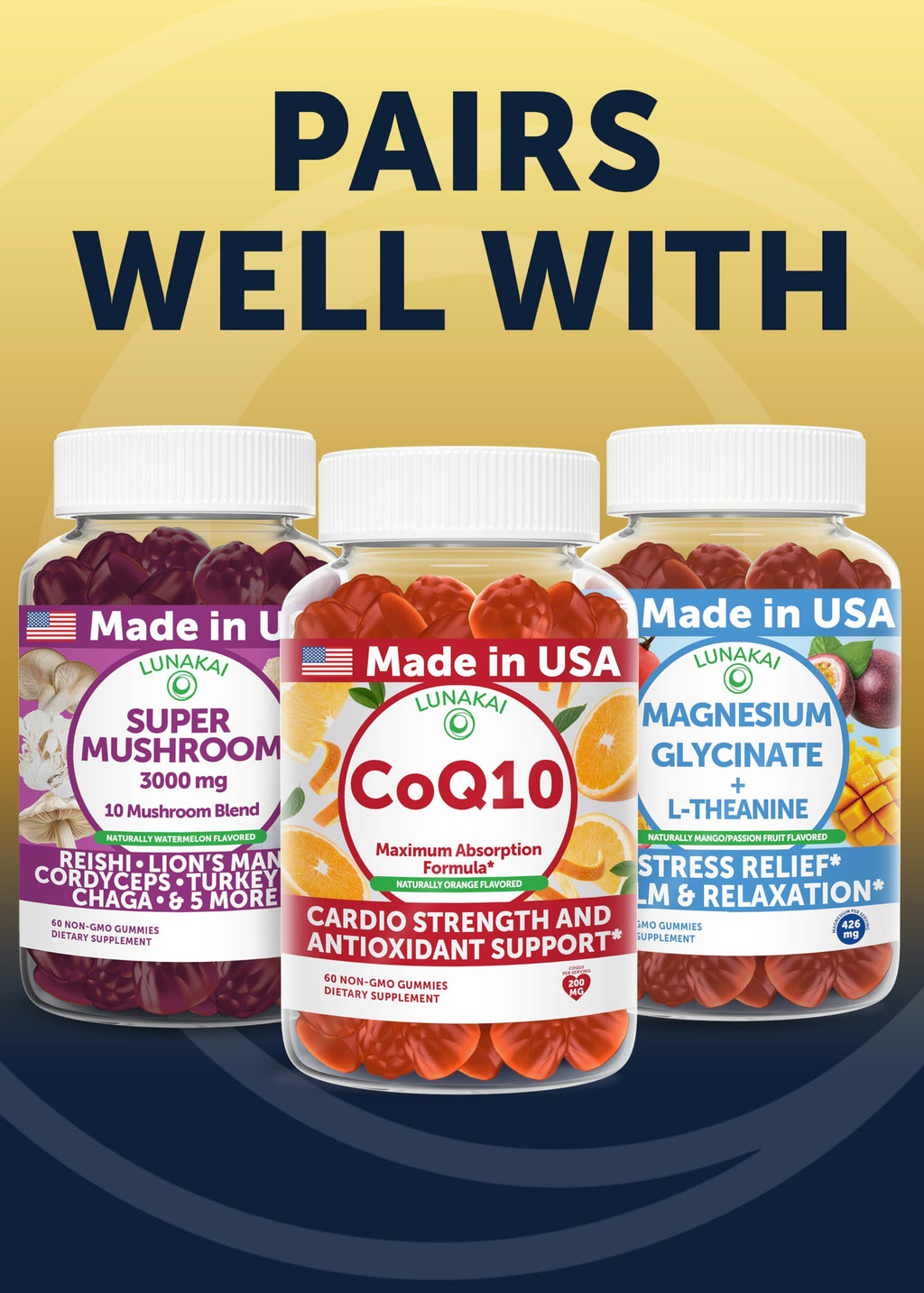 Lunakai USA Made Nattokinase Supplement – 400mg Natto Enzyme, 8000 FU per Serving – Heart & Circulation Support – Non-GMO, 60ct, 4000 FU Capsule