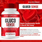 GlucoSense Capsules, Official GlucoSense Pills Advanced Blood Formula Supplement - Maximum Strength, All Natural Healthy Circulation & Stable Levels, Advanced Gluco Sense Health Reviews (3 Pack)