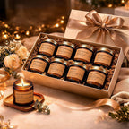Scented Candles for Home,8 Pack Soy Wax Candle Set,Scented Candles Gift Set,Aromatherapy Candles, Amber Jar Vintage Apothecary Style, 8 Scents Gift Set